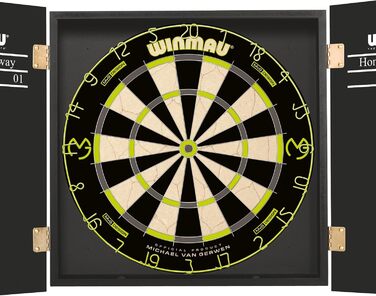 Дартс-набір WINMAU Michael Van Gerwen MvG: мішень, шафа, окантовка, дротики та аксесуари