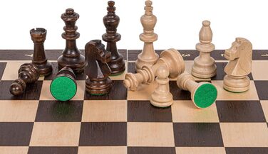 Дерев'яний шаховий набір Square Pro Nr 5 WENGE, шахи Staunton, шахівниця з дерева