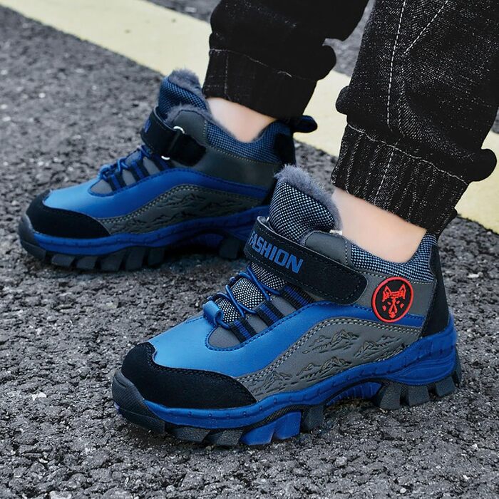 Дитячі кросівки-снейкерси для хлопчиків, теплі зимові кросівки для активного відпочинку, розмір EU 33, блакитні
