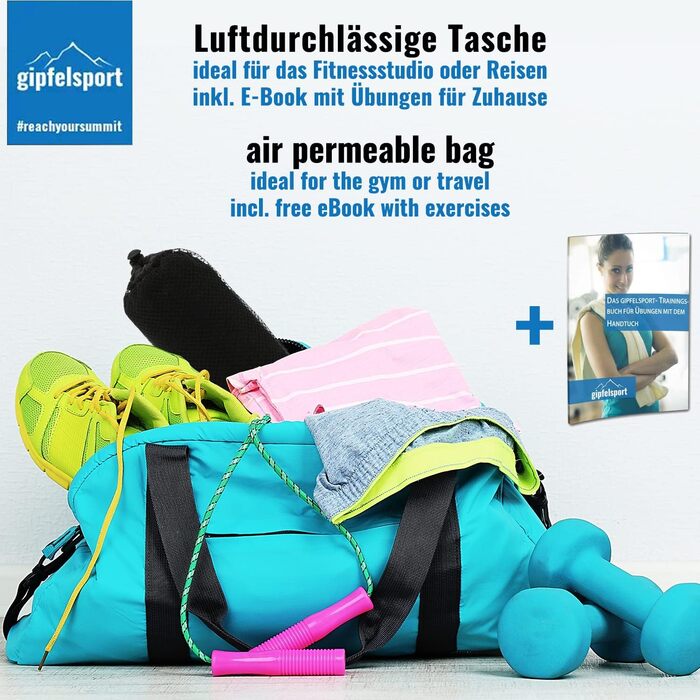 Набір мікрофібрових рушників Gipfelsport - рушники для сауни, фітнесу, спорту та пляжу | 8 розмірів | 13 кольорів (антрацит, комплект 2: XL(180x80) & S(80x40))