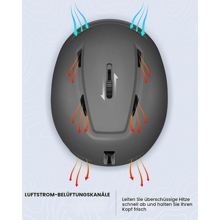 Шолом для гірських лиж та сноуборду OutdoorMaster MIPS з системою вентиляції, полікарбонат та EPS, сірий, розмір S