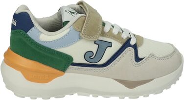 Дитячі спортивні кросівки Joma J3080S2516V, на липучці, еластичні шнурки, багатоколірні, для хлопчиків (30 EU, Бежевий)