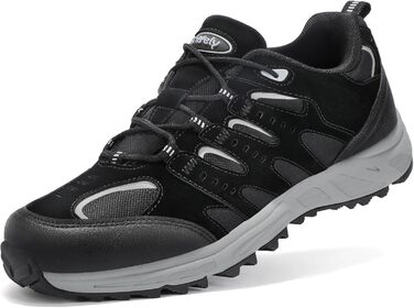 Черевики Kricely для трекінгу та хайкінгу: чоловічі туристичні черевики, спортивне взуття для гір, хайкінгу та трекінгу, чорний, 47 EU