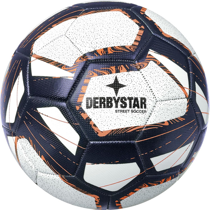 М'яч футбольний Derbystar 5, біло-синьо-оранжевий