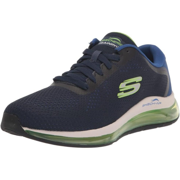 Чоловічі кросівки Skechers, спортивне взуття (42.5 EU, темно-синій, лаймовий)