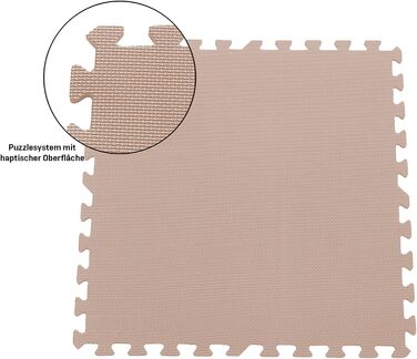 Набір із 8 захисних матів + 16 крайових елементів, вибір кольору, 60x60x1 см, 2,88 м² – підлоговий килимок для спорту, фітнесу, йоги, пазловий мат, спортивний захист підлоги