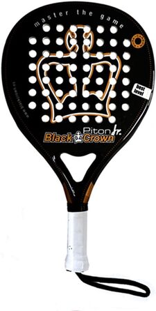 Дитяча падельна ракетка Black Crown Piton JR, кругла форма, 310 г, карбоновий каркас, ударостійка, контроль і потужність
