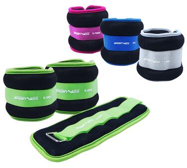 Набір вагів SportVida для ніг та рук: манжети для щиколоток, різні ваги та кольори (фіолетовий)