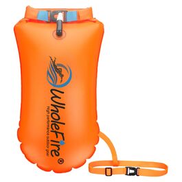 WholeFire 20L Плавуча Сумка для Спорядження, Водонепроникна, Надувна, для Водних Видів Спорту: Плавання, Триатлон, Каякінг, Снорклінг, Помаранчевий