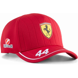 Кепка PUMA Scuderia Ferrari F1 2025 з автографом Льюїса Гамільтона, червона, універсальний розмір
