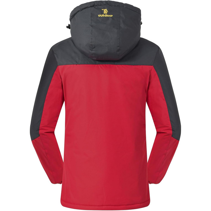 Зимова куртка Rdruko для жінок: водонепроникна, флісова, для сноуборду та гірських походів, яскраво-червона, розмір L