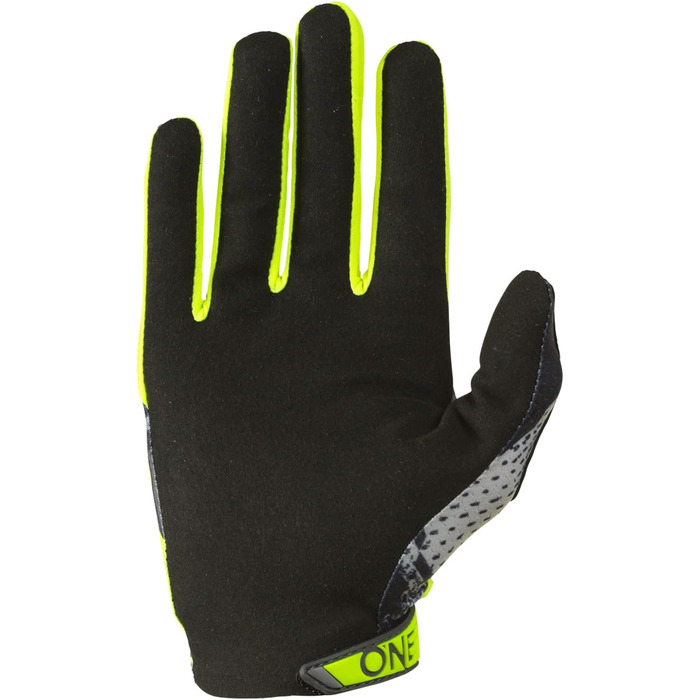 Рукавички O'NEA для мотоцикла та велосипеда: MX, MTB, DH, FR, Downhill, Freeride. Дихаючі, гнучкі матеріали, вентильована долоня. Matrix Gove Stacked. Розмір L, сірий/неоновий жовтий.