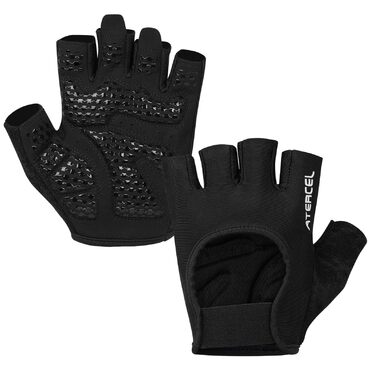 Фітнес рукавички ATERCEL для жінок та чоловіків - неслизькі дихаючі рукавички для тренувань з преміальним зчепленням та захистом долонь для силових тренувань, спортзал, воркаут, тренування. Чорний колір