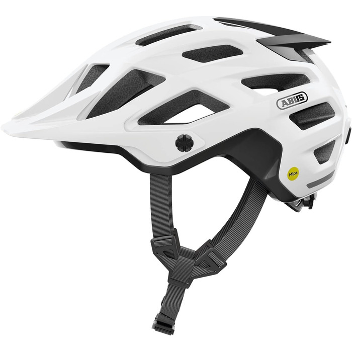 Велошолом ABUS Moventor 2.0 MIPS для MTB, універсальний, розмір L (57-61 см), білий, з посиленим захистом для бездоріжжя