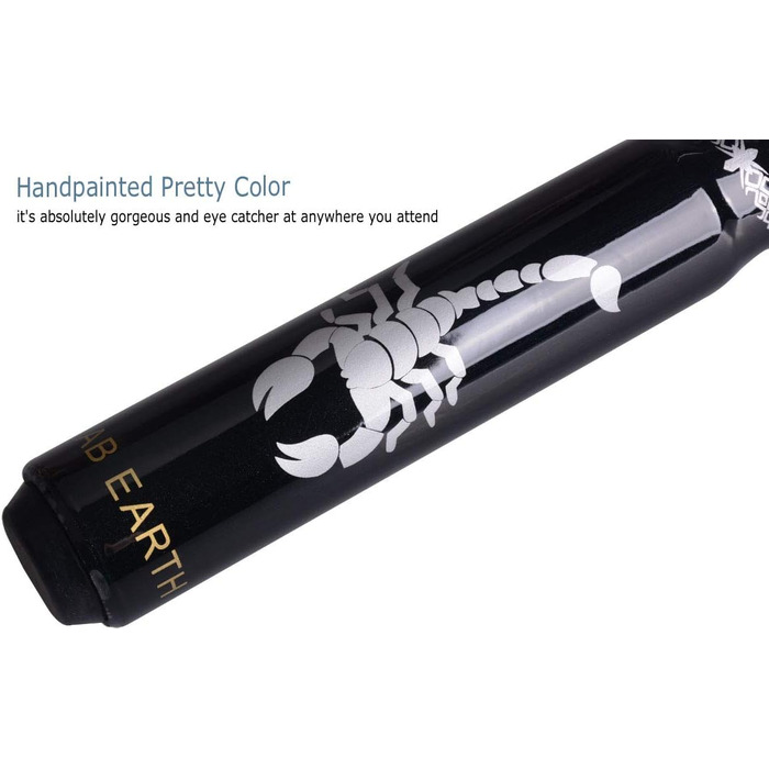 Набір для більярду AB Earth Pool-Queue-Stick з ергономічним дизайном, 13 мм, 147.3 см, з кейсом з берези