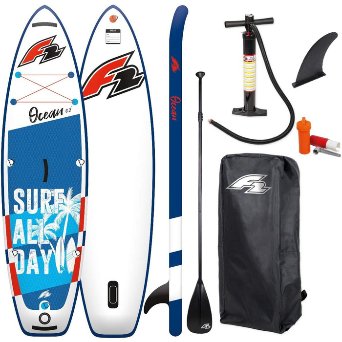 Дитяча SUP-дошка F2 Ocean 9'2'' з алюмінієвим веслом 280x67 см, надувна, комплект для дітей