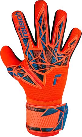 Воротарські рукавички Reusch Attrakt Silver NC, унісекс, розмір 9.5, помаранчево-синьо-чорні