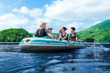 Надувний човен Bestway Hydro-Force Adventure Elite X5, 5-місний, з насосом, веслами, сидіннями, сумкою для речей та чохлом