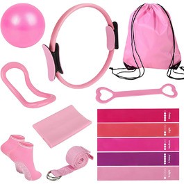 Набір для пілатесу 13 в 1: все необхідне для дому та студії (кільце, м'яч, стрічки)