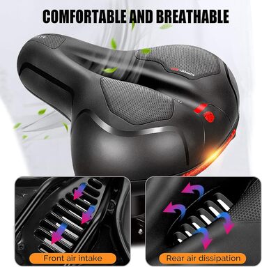 Велосипедне сідло для жінок та чоловіків, гелеве ергономічне сідло, водонепроникне, м'яке, комфортне, дихаюче, амортизуюче, для міського велосипеда, гірського велосипеда, шосе, електровелосипеда