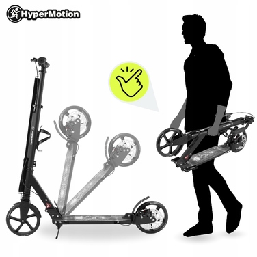 Електросамокат HyperMotion SKYLINE BLACK HYP, чорний, 2 колеса