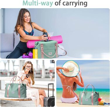 Спортивна сумка Daen: водонепроникна дорожня сумка-мішок для фітнесу та подорожей (синій, зелено-рожевий, M)