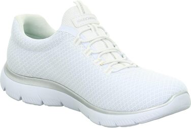 Кросівки жіночі Skechers Summits білі з срібною обробкою, 40 EU, сітка