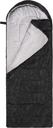 Сплячий мішок BESTIF для кемпінгу та відпочинку на природі: літній, водонепроникний, ультралегкий, компактний, 210x75 см, чорний