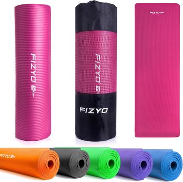 Килимок для йоги та фітнесу FIZYO FITYO, рожевий, 183x61x1 см, NBR-гума, для йоги, тренувань, відпочинку