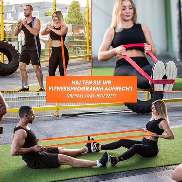 Фітнес-гумки для підтягувань - ідеально для нарощування м'язів. Гумки для фітнесу, стрічки опору (G - середній набір)