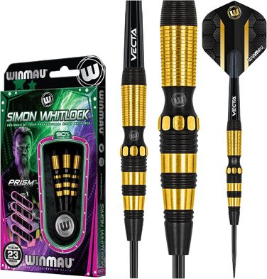 WINMAU Simon Whitlock Dynamic Special Edition 23 г професійні вольфрамові дартси з оперенням і стрижнями