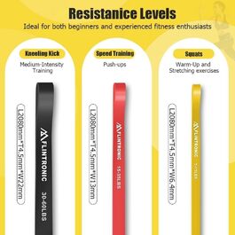 Набір еластичних стрічок Flintronic для фітнесу та йоги, 150LBS, 12 шт.