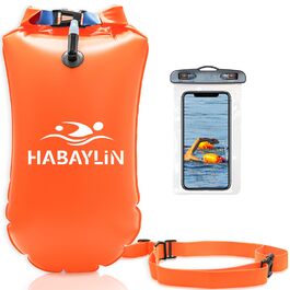 Надувна плавуча шийка 20L помаранчевого кольору для дорослих та дітей - безпечний тримач для плавання у відкритій воді та триатлону