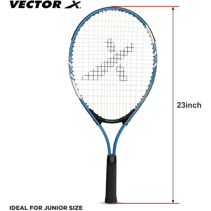Ракетка для тенісу Vector X VXT-520 (графіт, 23 дюйми, синя) - легка, з амортизацією