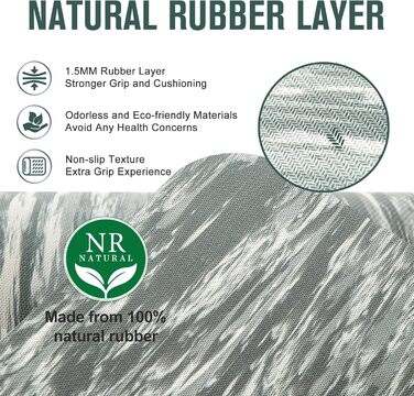 Килимок для йоги Marjar з неслизьким покриттям, фітнес-килимок для занять спортом, 183 x 61 x 0.6-1 см (сірий)