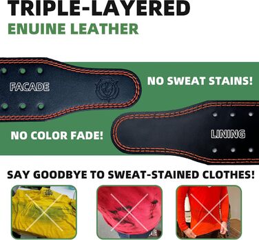 Пояс для важкої атлетики з екошкіри, 6 мм, підтримка спини, подвійна застібка, для важкої атлетики, пауерліфтингу, присідань та станової тяги, XX-Large, помаранчевий/червоний, візерунок 'Захід сонця'