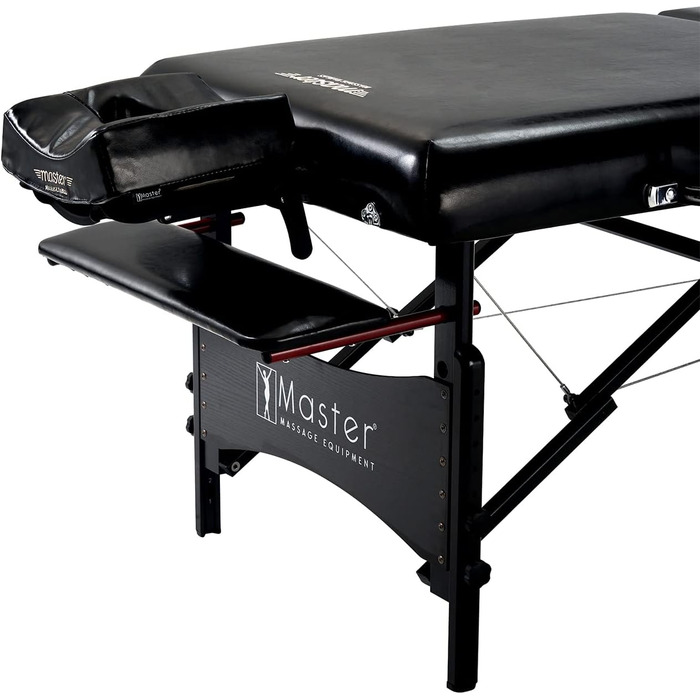 Складаний масажний стіл Master Massage Galaxy 76 см, чорний – мобільна косметологічна кушетка для масажу та косметології