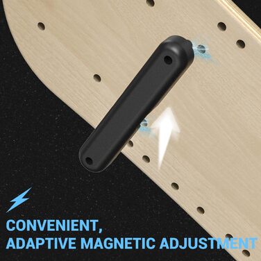 Балансборд Sportneer 7 режимів - тренажер для рівноваги, дошка для серфінгу, ролерборд, з м'ячем та стопорами (дерево)