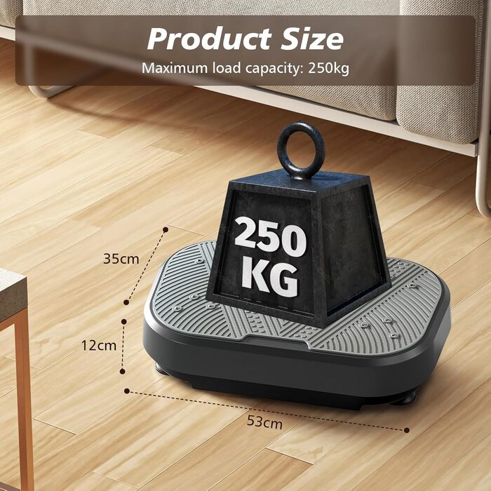 Вібраційна платформа для фітнесу, тренування всього тіла, 120 рівнів амплітуди, 10 режимів, обладнання для тренувань, нарощування м'язів, спалювання жиру, схуднення