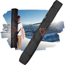 Чохол для двох пар лиж SnowSport Prestige, товста підкладка, для лиж і палиць, підходить для подорожей літаком, автобусом, авто
