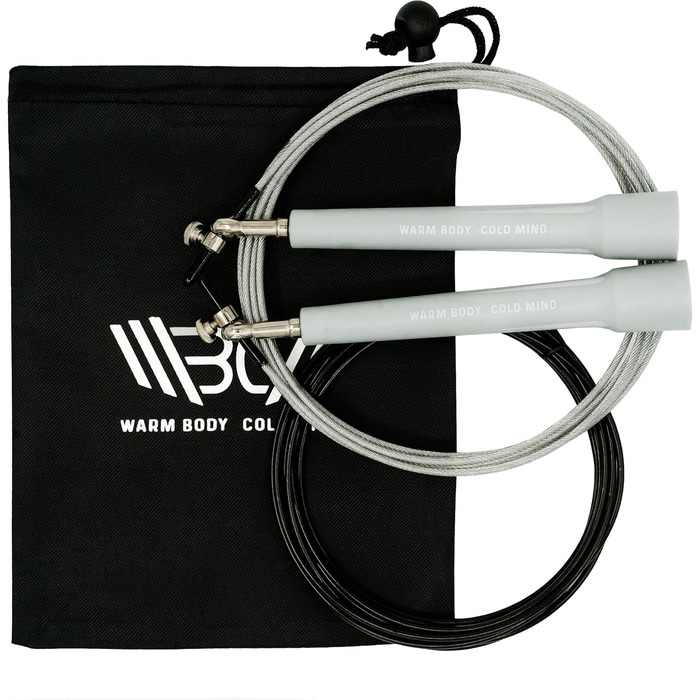 Регульоване скакалка Speed-Spring для чоловіків та жінок, для важкої атлетики, боксу, фітнесу, спорту в приміщенні та на вулиці (срібна)