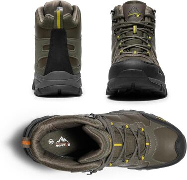 Чоловічі трекінгові черевики NORTIV - водонепроникні, для хайкінгу та альпінізму (42 EU, Olive)