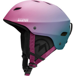 Шолом OutdoorMaster Kelvin для лижного спорту (унісекс) - лижний/сноуборд шолом з вентиляцією, для чоловіків, жінок та юнаків, колір: градієнт фіолетово-блакитний, розмір M