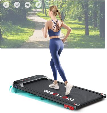Walking Pad BLACK LORD: Безшумний біговий килимок 4-в-1 для дому та офісу, LED-дисплей, до 140 кг, чорний