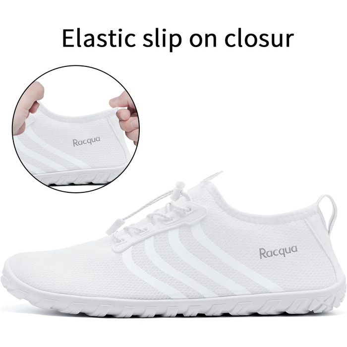 Водні черевики для плавання Raqua - чоловічі та жіночі, розмір 35-47, білі