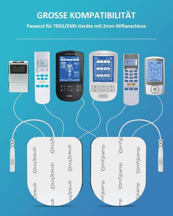 Апарат TENS/EMS Comfytemp K6106 з 4 каналами та 8 електродами для терапії болю та масажу