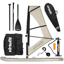 Надувна сап-дошка Virtufit Surfer 305 з вітрилом, помаранчева/бірюзова/бежева, комплект аксесуарів