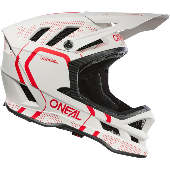 Шолом O'NEAL Blade Polyacrylite Hel Strike, чорний/червоний, розмір S, білий/червоний