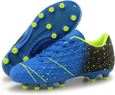Дитячі футбольні бутси Hawkwell для твердого поля, чорно-зелені (30 EU, синьо-зелені)