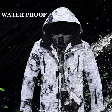 Спортивний костюм YEEFINE для чоловіків, гірськолижний, розмір L, білий + білий